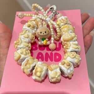 Cute Beaded Keychain with Character Charm